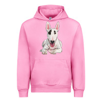 Fuchsia Pink bull terrier Urban Hoodie - RanaPortraitStore