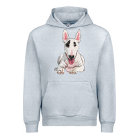 Heather Grey bull terrier Urban Hoodie - RanaPortraitStore