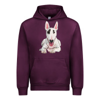 Mauve Wine bull terrier Urban Hoodie - RanaPortraitStore