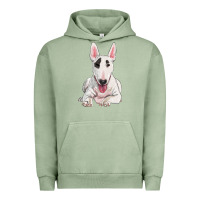 Pigment Oil Green bull terrier Urban Hoodie - RanaPortraitStore