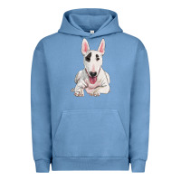 Pigment Pebble Blue bull terrier Urban Hoodie - RanaPortraitStore