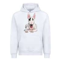 White bull terrier Urban Hoodie - RanaPortraitStore