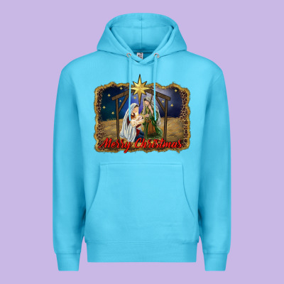 Merry Christmas Holy Family Premium Hoodie Designed By Ranaportraitstore