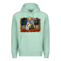 Seafoam merry christmas holy family Premium Hoodie - RanaPortraitStore