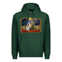 Sports Green merry christmas holy family Premium Hoodie - RanaPortraitStore