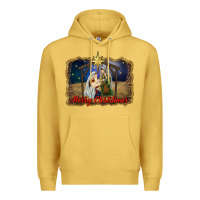 Antique Gold merry christmas holy family Premium Hoodie - RanaPortraitStore