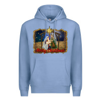 Colony Blue merry christmas holy family Premium Hoodie - RanaPortraitStore