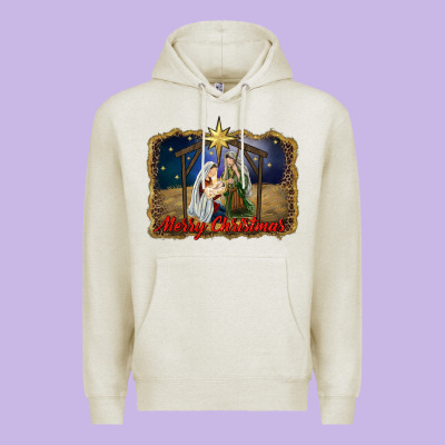 Merry Christmas Holy Family Premium Hoodie Designed By Ranaportraitstore