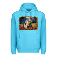 Ocean Blue merry christmas holy family Premium Hoodie - RanaPortraitStore