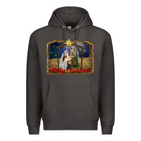 Smoke merry christmas holy family Premium Hoodie - RanaPortraitStore
