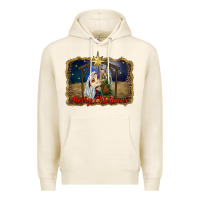 Tofu merry christmas holy family Premium Hoodie - RanaPortraitStore
