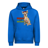 Cobalt merry and bright chihuahua Urban Hoodie - RanaPortraitStore