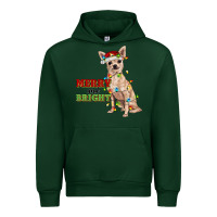Forest Green merry and bright chihuahua Urban Hoodie - RanaPortraitStore