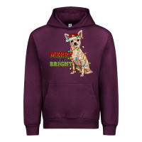 Mauve Wine merry and bright chihuahua Urban Hoodie - RanaPortraitStore
