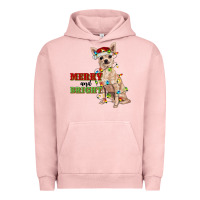 Pigment Salmon merry and bright chihuahua Urban Hoodie - RanaPortraitStore