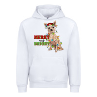 White merry and bright chihuahua Urban Hoodie - RanaPortraitStore