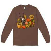 Chestnut donkey sunflower and pumpkin farm Long Sleeve Tee - BarkalooDesign