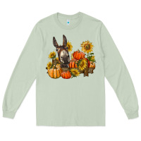 Matcha donkey sunflower and pumpkin farm Long Sleeve Tee - BarkalooDesign
