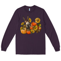 Plum donkey sunflower and pumpkin farm Long Sleeve Tee - BarkalooDesign