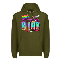 Army Green always bee kind Premium Hoodie - Zillion Design Studio