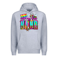 Heather Grey always bee kind Premium Hoodie - Zillion Design Studio