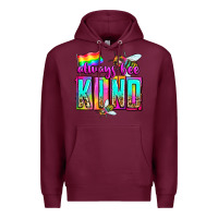 Burgundy always bee kind Premium Hoodie - Zillion Design Studio