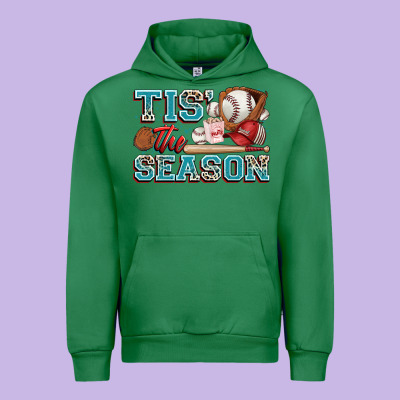 Tis' The Season Baseball Urban Hoodie Designed By Zillion Design Studio