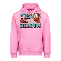 Fuchsia Pink tis' the season baseball Urban Hoodie - Zillion Design Studio