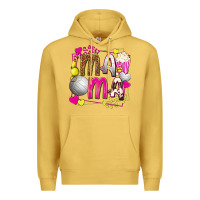 Antique Gold mama volleyball with popcorn Premium Hoodie - texasbilliewilder