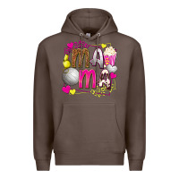 Coffee mama volleyball with popcorn Premium Hoodie - texasbilliewilder