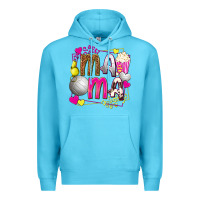 Ocean Blue mama volleyball with popcorn Premium Hoodie - texasbilliewilder