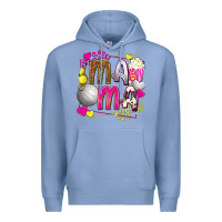 Colony Blue mama volleyball with popcorn Premium Hoodie - texasbilliewilder