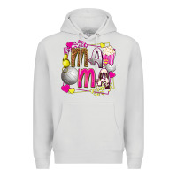 Dove Grey mama volleyball with popcorn Premium Hoodie - texasbilliewilder