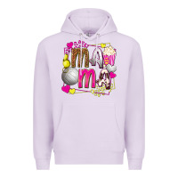 Lilac mama volleyball with popcorn Premium Hoodie - texasbilliewilder