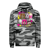 Slate Camo mama volleyball with popcorn Premium Hoodie - texasbilliewilder