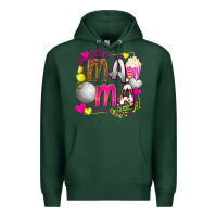 Sports Green mama volleyball with popcorn Premium Hoodie - texasbilliewilder