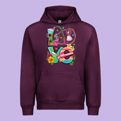 Love Summer Nurse Urban Hoodie Designed By Texasbilliewilder