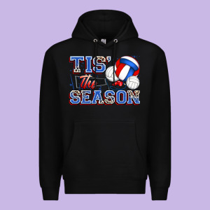 Tis' The Season Volleyball Premium Hoodie Designed By Zillion Design Studio