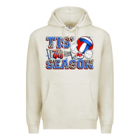 Oatmeal Heather tis' the season volleyball Premium Hoodie - Zillion Design Studio