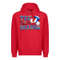 Red tis' the season volleyball Premium Hoodie - Zillion Design Studio