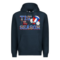 Navy tis' the season volleyball Premium Hoodie - Zillion Design Studio