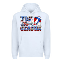 White tis' the season volleyball Premium Hoodie - Zillion Design Studio
