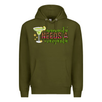 Army Green mamacita needs a margarita mothers day Premium Hoodie - texasbilliewilder