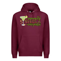 Burgundy mamacita needs a margarita mothers day Premium Hoodie - texasbilliewilder