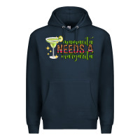 Navy mamacita needs a margarita mothers day Premium Hoodie - texasbilliewilder