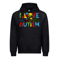 Black i love someone with autism Urban Hoodie - Zillion Design Studio