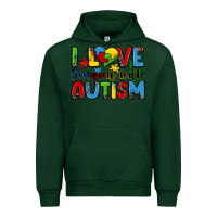 Forest Green i love someone with autism Urban Hoodie - Zillion Design Studio
