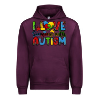 Mauve Wine i love someone with autism Urban Hoodie - Zillion Design Studio