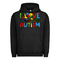 Pigment Black i love someone with autism Urban Hoodie - Zillion Design Studio