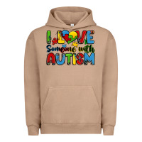 Pigment Burro i love someone with autism Urban Hoodie - Zillion Design Studio